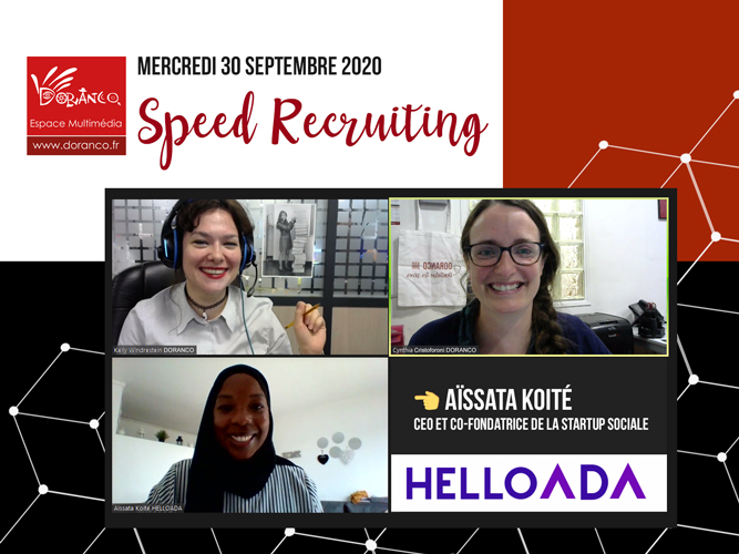 HELLOADA et Aïssata Koité, invitée d'honneur de notre premier Speed Recruiting virtuel de la rentrée !